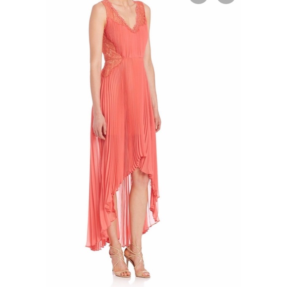 BCBGMaxAzria Dresses & Skirts - BCBGMaxazria NWT Angelea coral reef hi low dress 10